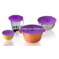 Set of 4 Silicone Suction Lid Food Saver Reusable Cover/Silicone Suction Cover/ Silicone Pot Cover Lid
